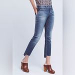 Anthropologie Anthro Pilcro Parallel Step Up Hem Mid Rise High-Low Straight Leg Jeans size 28 Photo 1
