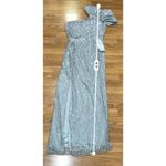 Mac Duggal 5622 Silver Sequin One-Shoulder Gown Evening Formal Dress Size 12 Photo 9