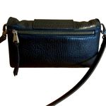 Perlina  BLACK PEBBLED LEATHER SHOULDER/OPTIONAL CLUTCH BAG Photo 2