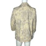 Susan Graver  Blazer Womens Small Jacket Cream‎ Paisley Embroidered Neutral Chic Photo 3