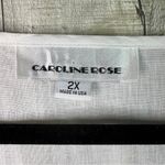 Caroline Rose 100% Linen Size 2X Sleeveless Crewneck White Tunic w/Side Slits Photo 5