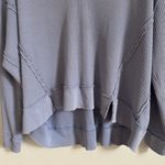 Free People Buttercup Thermal Top We The Free Blue Size Small Oversized Photo 4