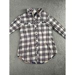 CAbi  Shirt‎ Women Small Button Front Plaid Floral Mixed Print Festival #233 Photo 3