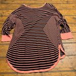 Dana Buchman Striped Knit Tunic Top Coral Black Size L Size L Photo 2