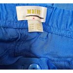 Maeve Anthropologie Womens Blue Satin High Waist Cargo Utility Pants 16 Tall Photo 4