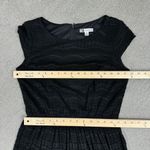 Leslie Fay Lace Dress Black 10 Skater Blouson Knee Photo 11