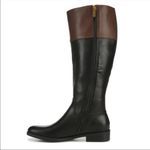 Tommy Hilfiger Tall Riding Boots Logo Brown Black Twinezza Equestrian Ridder Photo 1