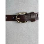 Vintage Made In USA Needlepoint Golf Belt Small Navy Blue Cherry Red Preppy Photo 8