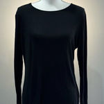 White House | Black Market Black WHBM Basic L/S Top Size L EUC Photo 0