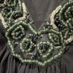 Boden Deep Violet Puff Long Sleeve Blouse Beaded Embellishments Collar Size 8 M Purple Photo 3