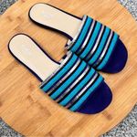 Botkier Sz 6  Marley Ultramarina leather slides New $148 MSRP Photo 1