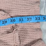 Free People Ventura Thermal Tee Oversized Waffle Knit Long Sleeve Tunic Pink M Photo 6