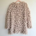 Aaron & Amber Fuzzy Loop Knit Boho Cardigan Sweater in Beige size Medium NWOT Tan Photo 4
