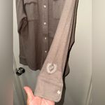 PINK - Victoria's Secret  Brown Button Down Shirt Photo 2