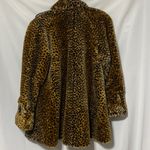 Monterey Fashions made in USA VINTAGE WO SMALL Leopard Print Faux Fur Coat LINED Brown Photo 12