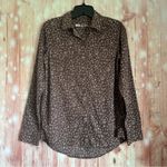 REI Women’s Brown Geometric Pattern Button Down Outdoor Hiking Shirt Size XS Photo 0