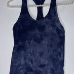 Lululemon  Lemon Blue‎ Marbled Short Racerback Tank Top Size 6 Photo 0