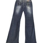 Bongo  Dark Wash Bootcut Jeans Womens 11 Contrast Stitching Back Flap Pockets Photo 1