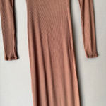 Women's Skimms ribbed maxi Dress XS‎ Brown NWOT Photo 2