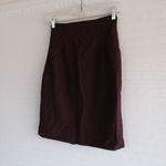 Chocolate Brown Vintage Wool Midi High Waisted Skirt Size 4 Photo 1