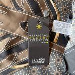 Veritas City Wear Brown Equestrian Bridle Buckle Geometric Dot Neck Scarf NEW Photo 6