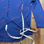 Women's Boden Blue Red Bird Print Long Sleeve Tee Size 10 Photo 8