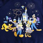 Mickey Mouse Walt Disney World 50th Anniversary Full Zip Hoodie Womens XS Photo 2