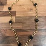 Banana Republic Elegant Gold and Black Chain Necklace Photo 0