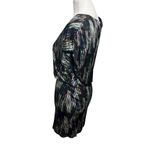 Saloni Printed Jersey Mini Dress Women’s Size 2 Black Multicolor V Neck Photo 4