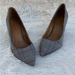 14th & Union Women’s Black plaid Pointed Toe Stiletto pump Heels 7M party Photo 2