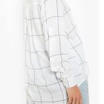 Boohoo  Shirt Womens Size US 18 Oversized Black & White Button Front Casual Photo 0