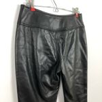 Vintage Context 100% Leather High Waisted Boot Cut Black Minimalist Pants 6P Photo 11