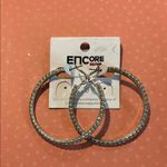 Encore Jeans Silver Hoop Earrings Gold Photo 0