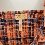 Anthropologie Verb By  Plaid Ruffled Tank in Mixed Orange Size Small Photo 5