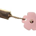 Coach Pink Gold Floral Bag Charm Hang Tag Photo 1