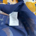 CAbi Lydia Floral Print 3/4 Sleeve Blouse Top Navy Blue Women's Small 3426 Photo 3