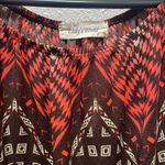 Red and Black Sheath Dress with Bell Sleeves Photo 1