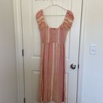 O'Neill EUC O’NEILL women’s Elijah midi striped cap sleeve tied bow dress small Photo 5