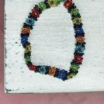 311. Handmade Floral Beaded Bracelets 90s Style Black Photo 1