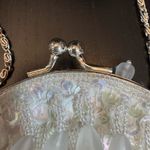 Dainty White Beaded Clutch Photo 2