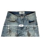 DNA Premium Painted Embellished Ripped Destroyed Blue Jeans 30 Streetwear Grunge Photo 4
