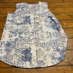 Womens Tank Top Tunic Geometric Print Sleeveless Scoop Neck Size L Blue Size L Photo 4