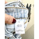 We Wore What Utility Straight Leg Denim Cargo Jeans Light Blue Women's Size 24 Photo 9