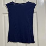 Ann Taylor LOFT Thin Blue T Shirt Top Sz S Small Rhinestone Embellished Photo 4