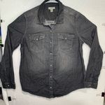 Calvin Klein Jeans Women’s Gray Casual Button Down Shirt Size L Photo 0