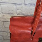 Patricia Nash VIENNA SATCHEL Burnt Coral Leather Tote Shoulder Bag Photo 13