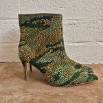 Kurt Geiger London Belgravia Women's Bootie Green Crystal Heel $265 36.5 Photo 4