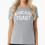 Haoduoyi Avocado toast medium gray T-shirt Photo 0
