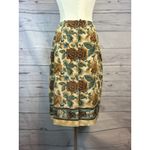 Vintage Barrie Pace Silk Floral Bandana Skirt Size 10 – Made in Korea, Back Zip Photo 2