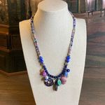 Chico's 0092 Y2K Multicolored Mixed Media Charm & Bead Boho-Style Necklace EUC Photo 0